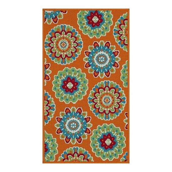 Sonoma Goods For Life® Floral Medallion Indoor/Outdoor Area And Throw Rug Rust 19 Sonoma Goods For Life® Floral Medallion Indoor/Outdoor Area And Throw Rug Rust - Image 17