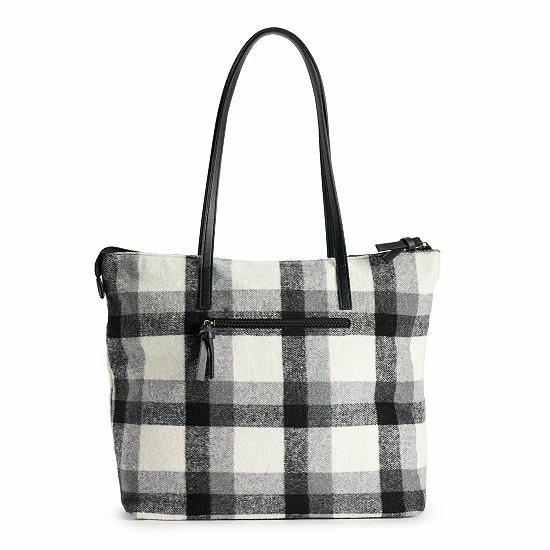 Sonoma Goods For Life® Women's Flannel Tote Bag Red Plaid 4 Sonoma Goods For Life® Women's Flannel Tote Bag Red Plaid - Image 2