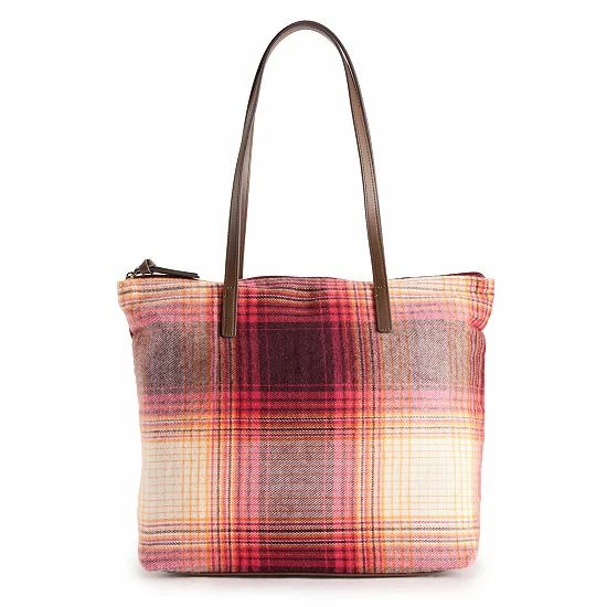 Sonoma Goods For Life® Women's Flannel Tote Bag Red Plaid 8 Sonoma Goods For Life® Women's Flannel Tote Bag Red Plaid - Image 6