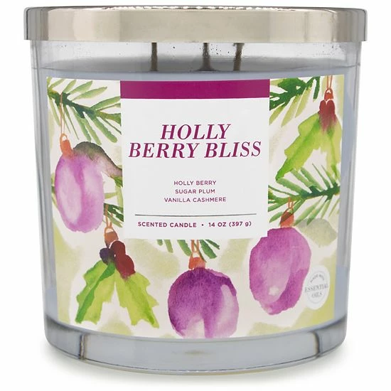 Sonoma Goods For Life® Holly Berry Bliss 14-oz. Candle Jar 3 Sonoma Goods For Life® Holly Berry Bliss 14-oz. Candle Jar