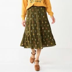 Women's Sonoma Goods For Life® Tiered Maxi Skirt Mauve Floral -Sonoma Goods For Life shop unnamed file 5834