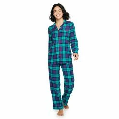 Women's Sonoma Goods For Life® Flannel Pajama Shirt & Pajama Pants Set Aqua Heather Buffalo -Sonoma Goods For Life shop unnamed file 5879