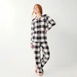 Women's Sonoma Goods For Life® Flannel Pajama Shirt & Pajama Pants Set Aqua Heather Buffalo -Sonoma Goods For Life shop unnamed file 5880