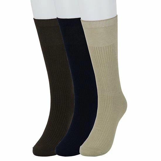 Men's Sonoma Goods For Life® 3-pack Ribbed Dress Socks Khaki Navy Brown 5 Men's Sonoma Goods For Life® 3-pack Ribbed Dress Socks Khaki Navy Brown - Image 3