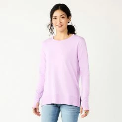 Women's Sonoma Goods For Life® Super Soft Solid Tunic Sweatshirt Sky Blue