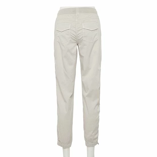 Women's Sonoma Goods For Life® Zipper-Hem Elastic-Waist Utility Jogger Pants Almond 4 Women's Sonoma Goods For Life® Zipper-Hem Elastic-Waist Utility Jogger Pants Almond - Image 2