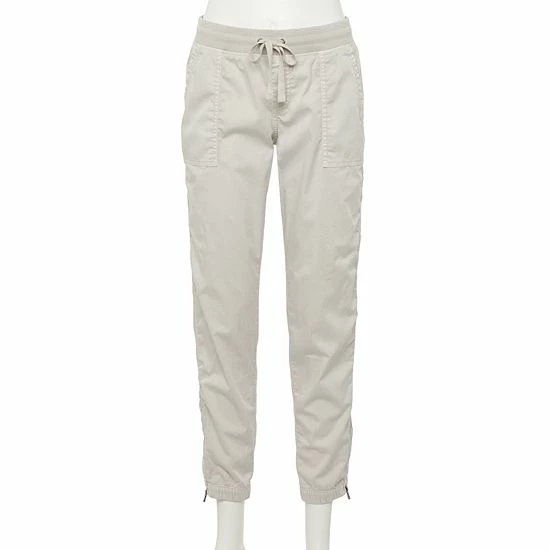 Women's Sonoma Goods For Life® Zipper-Hem Elastic-Waist Utility Jogger Pants Almond 8 Women's Sonoma Goods For Life® Zipper-Hem Elastic-Waist Utility Jogger Pants Almond - Image 6