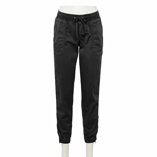 Women's Sonoma Goods For Life® Zipper-Hem Elastic-Waist Utility Jogger Pants Almond 9 Women's Sonoma Goods For Life® Zipper-Hem Elastic-Waist Utility Jogger Pants Almond - Image 7