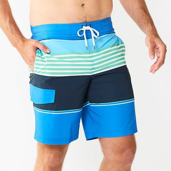 Men's Sonoma Goods For Life® E-Board Swim Trunks Ernest Stripe 17 Men's Sonoma Goods For Life® E-Board Swim Trunks Ernest Stripe - Image 15