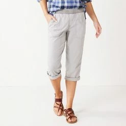 Women's Sonoma Goods For Life® Comfort Waist Pull-On Capri Pants White -Sonoma Goods For Life shop unnamed file 5967