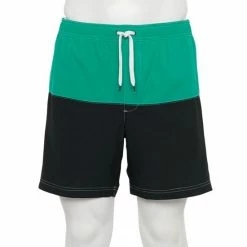 Men's Sonoma Goods For Life® 7-Inch Full Elastic-Waistband Swim Trunks Black -Sonoma Goods For Life shop unnamed file 5984