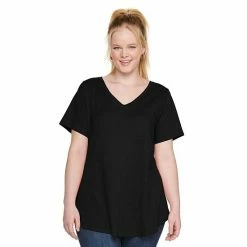 Plus Size Sonoma Goods For Life® V-Neck Tunic Tee Gray -Sonoma Goods For Life shop unnamed file 6038