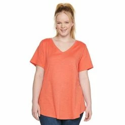 Plus Size Sonoma Goods For Life® V-Neck Tunic Tee Gray -Sonoma Goods For Life shop unnamed file 6041