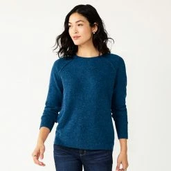 Women's Sonoma Goods For Life® Pull-On Raglan Sweater Dark Teal -Sonoma Goods For Life shop unnamed file 61