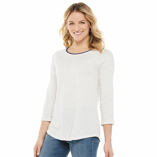 Women's Sonoma Goods For Life® Baseball Tee Gray Long Live 8 Women's Sonoma Goods For Life® Baseball Tee Gray Long Live - Image 6