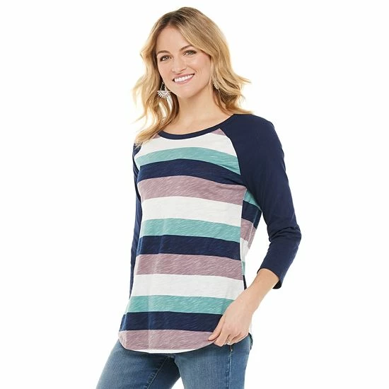 Women's Sonoma Goods For Life® Baseball Tee Gray Long Live 10 Women's Sonoma Goods For Life® Baseball Tee Gray Long Live - Image 8