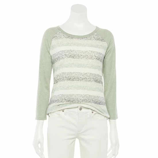 Women's Sonoma Goods For Life® Baseball Tee Gray Long Live 18 Women's Sonoma Goods For Life® Baseball Tee Gray Long Live - Image 16