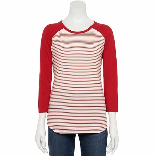 Women's Sonoma Goods For Life® Baseball Tee Gray Long Live 22 Women's Sonoma Goods For Life® Baseball Tee Gray Long Live - Image 20