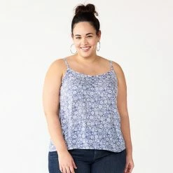 Plus Size Sonoma Goods For Life® Swing Tank Navy Floral -Sonoma Goods For Life shop unnamed file 6144