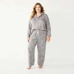 Plus Size Sonoma Goods For Life® Velour Pajama Shirt & Pajama Pants Sleep Set Black Starry -Sonoma Goods For Life shop unnamed file 6164