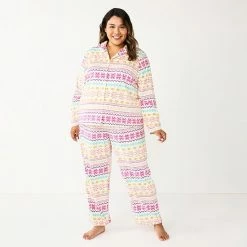 Plus Size Sonoma Goods For Life® Velour Pajama Shirt & Pajama Pants Sleep Set Black Starry -Sonoma Goods For Life shop unnamed file 6167