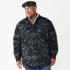 Big & Tall Sonoma Goods For Life® Sherpa-Lined Shirt Jacket Cabin Brown -Sonoma Goods For Life shop unnamed file 6172