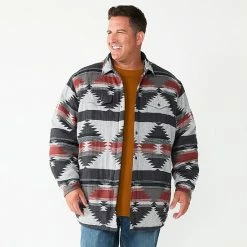 Big & Tall Sonoma Goods For Life® Sherpa-Lined Shirt Jacket Cabin Brown -Sonoma Goods For Life shop unnamed file 6174