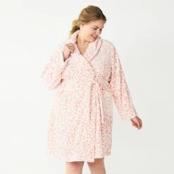 Plus Size Sonoma Goods For Life® Short Plush Robe Black -Sonoma Goods For Life shop unnamed file 6177