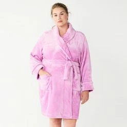 Plus Size Sonoma Goods For Life® Short Plush Robe Black -Sonoma Goods For Life shop unnamed file 6178