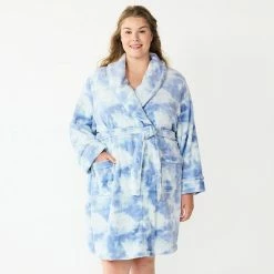 Plus Size Sonoma Goods For Life® Short Plush Robe Black -Sonoma Goods For Life shop unnamed file 6185