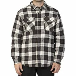 Men's Sonoma Goods For Life® Flannel Shirt Jacket Black Grey Red