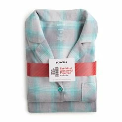 Women's Sonoma Goods For Life® Flannel Pajama Shirt & Pajama Pants Sleep Set Navy Forest Pld -Sonoma Goods For Life shop unnamed file 621