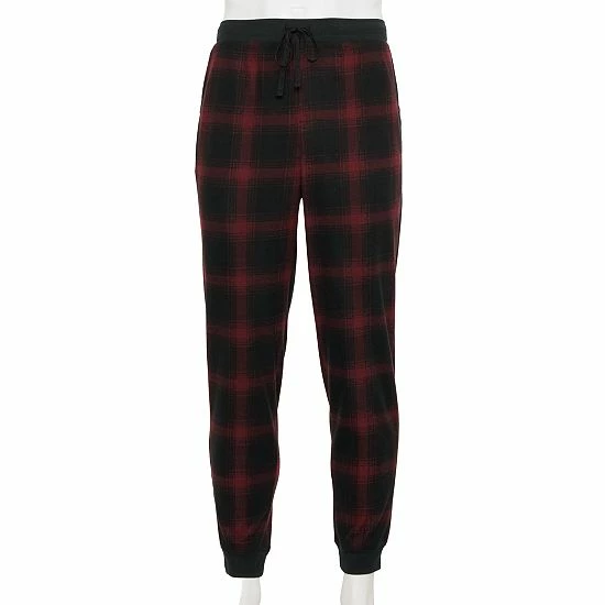 Men's Sonoma Goods For Life® Whisperluxe Waffle Jogger Burgundy Plaid 7 Men's Sonoma Goods For Life® Whisperluxe Waffle Jogger Burgundy Plaid - Image 5