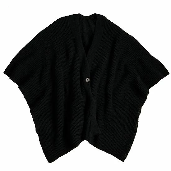 Sonoma Goods For Life® Button Front Knit Ruana Black 5 Sonoma Goods For Life® Button Front Knit Ruana Black - Image 3