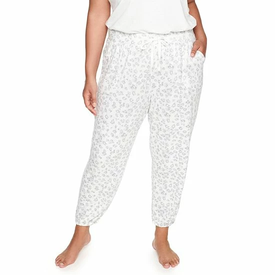 Plus Size Sonoma Goods For Life® Snit Banded Bottom Pajama Pants Blue Celestial 9 Plus Size Sonoma Goods For Life® Snit Banded Bottom Pajama Pants Blue Celestial - Image 7