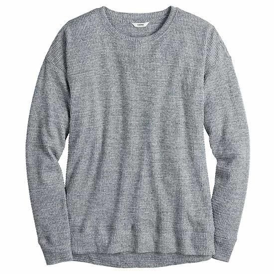 Women's Sonoma Goods For Life® Supersoft Crewneck Top Gray Heather 5 Women's Sonoma Goods For Life® Supersoft Crewneck Top Gray Heather - Image 3