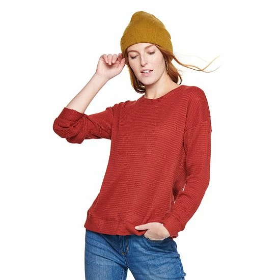 Women's Sonoma Goods For Life® Supersoft Crewneck Top Gray Heather 9 Women's Sonoma Goods For Life® Supersoft Crewneck Top Gray Heather - Image 7