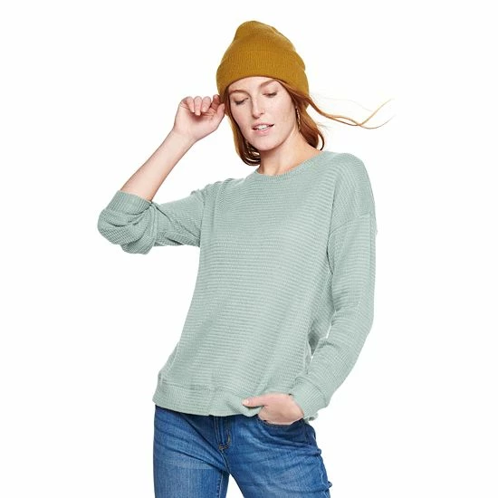 Women's Sonoma Goods For Life® Supersoft Crewneck Top Gray Heather 10 Women's Sonoma Goods For Life® Supersoft Crewneck Top Gray Heather - Image 8