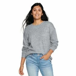 Women's Sonoma Goods For Life® Supersoft Crewneck Top Gray Heather 32 Women's Sonoma Goods For Life® Supersoft Crewneck Top Gray Heather -Sonoma Goods For Life shop unnamed file 639