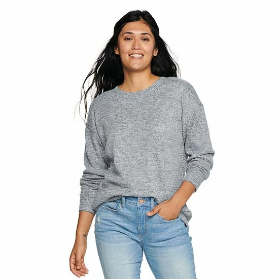 Women's Sonoma Goods For Life® Supersoft Crewneck Top Gray Heather 15 Women's Sonoma Goods For Life® Supersoft Crewneck Top Gray Heather - Image 13