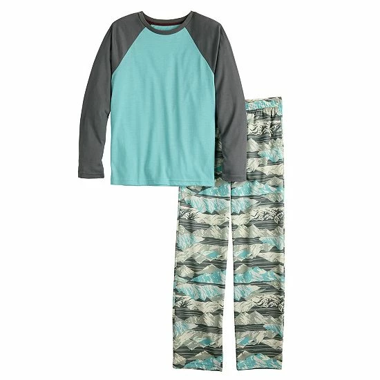 Kids 5-20 Sonoma Goods For Life® Raglan Top & Pants Pajama Set Bigfoot Navy 4 Kids 5-20 Sonoma Goods For Life® Raglan Top & Pants Pajama Set Bigfoot Navy - Image 2