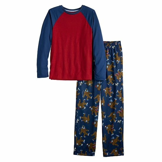 Kids 5-20 Sonoma Goods For Life® Raglan Top & Pants Pajama Set Bigfoot Navy 5 Kids 5-20 Sonoma Goods For Life® Raglan Top & Pants Pajama Set Bigfoot Navy - Image 3