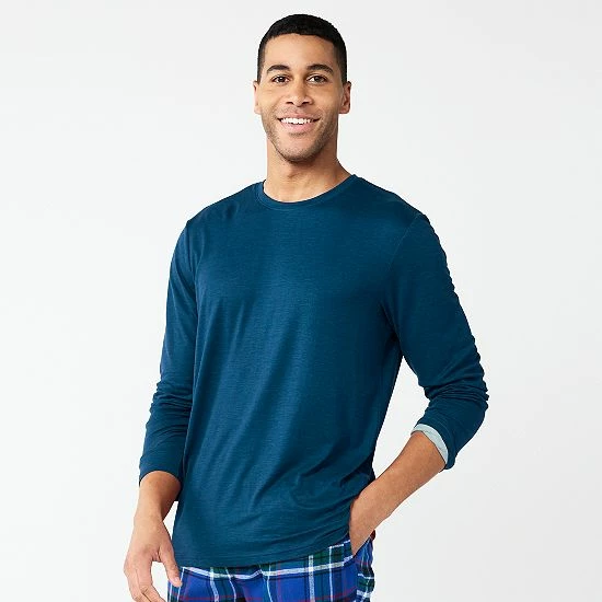 Men's Sonoma Goods For Life® Lush Luxe Tee Teal Space Dye 6 Men's Sonoma Goods For Life® Lush Luxe Tee Teal Space Dye - Image 4