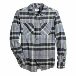 Boys 8-20 Sonoma Goods For Life® Plaid Flannel Button-Up Shirt In Regular & Husky Buffalo Check Olive