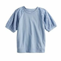 Women's Sonoma Goods For Life® Puff Sleeve Sweatshirt Peach Bleach Dye -Sonoma Goods For Life shop unnamed file 6491