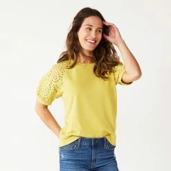 Women's Sonoma Goods For Life® Puff Sleeve Sweatshirt Peach Bleach Dye -Sonoma Goods For Life shop unnamed file 6498