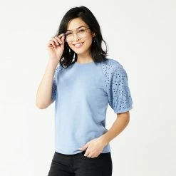 Women's Sonoma Goods For Life® Puff Sleeve Sweatshirt Peach Bleach Dye -Sonoma Goods For Life shop unnamed file 6500