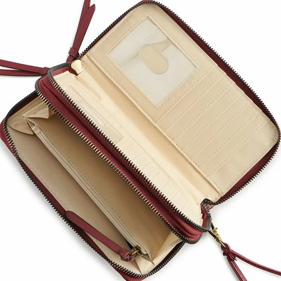 Sonoma Goods For Life® Elowen RFID-Blocking Double Zip Wristlet Woven Warm Taupe 5 Sonoma Goods For Life® Elowen RFID-Blocking Double Zip Wristlet Woven Warm Taupe - Image 3