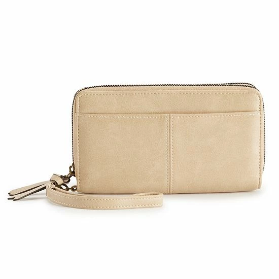 Sonoma Goods For Life® Elowen RFID-Blocking Double Zip Wristlet Woven Warm Taupe 11 Sonoma Goods For Life® Elowen RFID-Blocking Double Zip Wristlet Woven Warm Taupe - Image 9