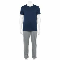 Men's Sonoma Goods For Life® Supersoft Modern-Fit Crewneck Tee & Open-Bottom Pants Pajama Set Navy Pier -Sonoma Goods For Life shop unnamed file 6569